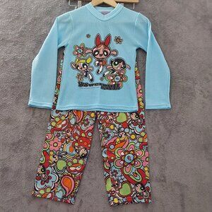 Vintage Powerpuff Girls Pajama Set | Cartoon Network | Girls Size 10 | Y2K